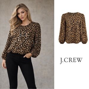 NEW J Crew Leopard Print Blouse